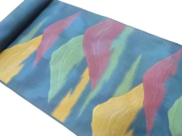 JAPANESE KIMONO / ANTIQUE BOLT FOR NAGOYA OBI / SILK / TSUMUGI / WOVEN MOUNTAIN